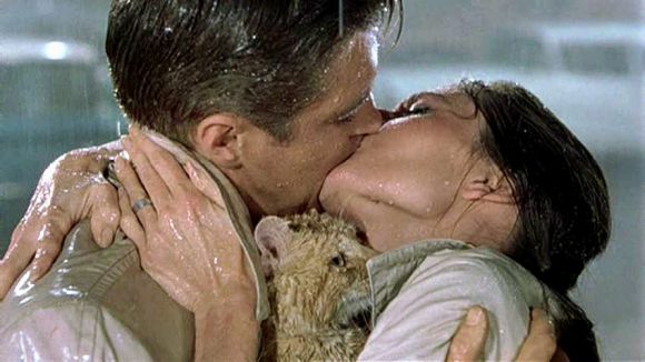 George Peppard i Audrey Hepburn fent-se un pet al film 'Breakfast at Tiffany's'
