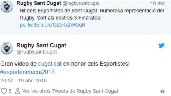 Piulada del Club Rugby Sant Cugat