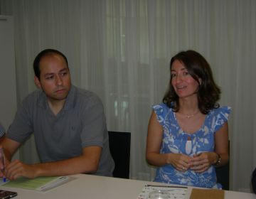 Marta Subir i Eloi Mayordomo durant la roda de premsa