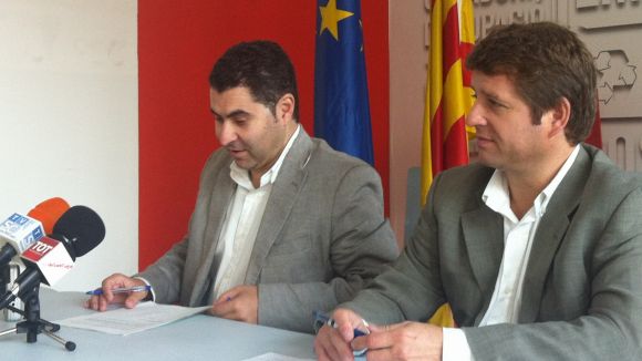 Pere Soler, a la dreta, i Ferran Villaseor durant la roda de premsa