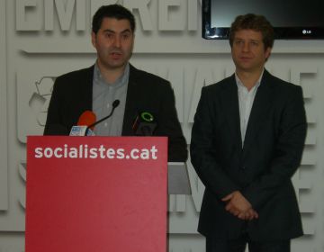 Ferran Villaseor i Pere Soler a la seu del PSC