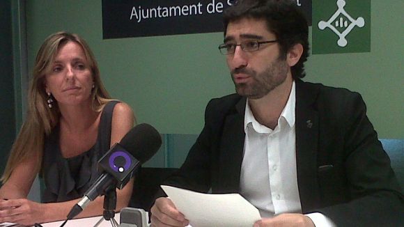 Jordi Puigner i Esther Salat durant la roda de premsa