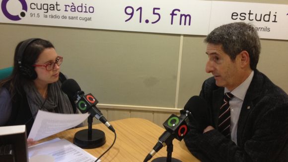 Ramon Bonastre durant l'entrevista als estudis de Cugat.cat