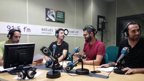 Els periodistes esportius Joan Garcia, lex Fbrega, Pedro Miserachs i Dani Aguil