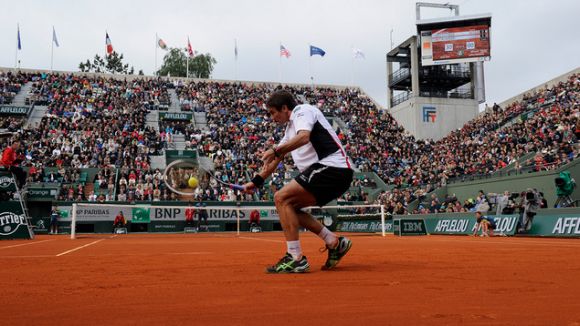 Tommy Robredo en una imatge de Roland Garros