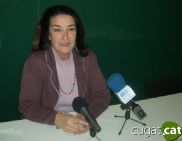 Berta Rodrguez durant la roda de premsa