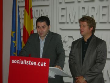 Ferran Villaseor, a l'esquerra, durant la roda de premsa