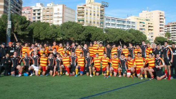 Les seleccions catalana i valenciana sub18 / Font: Rugby.cat