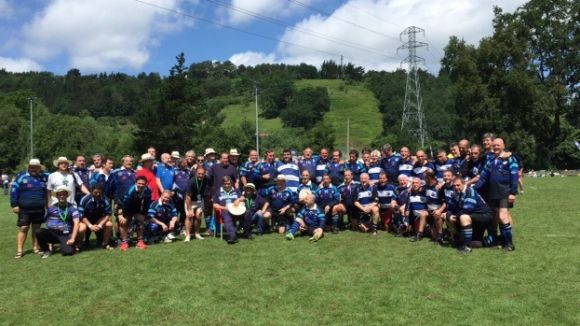 Els veterans del Rugby Sant Cugat a l'Europeu de Sant Sebasti / Font: Robert Sav