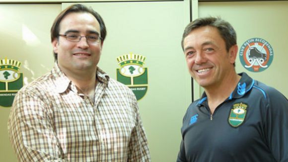 Carlos Bravo, a la dreta, entrenador de l'Alcobendas Rugby