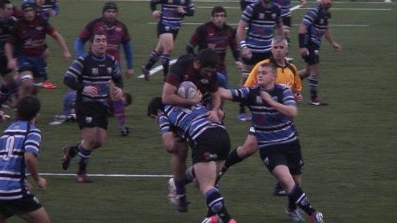 El Club Rugby Sant Cugat ha deixat escapar la victria a falta d'un minut pel final del matx