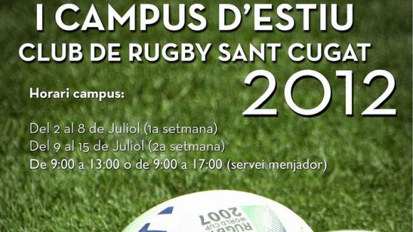 Imatge del cartell del Campus d'Estiu del Club Rugby Sant Cugat