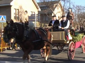 Sant Antoni Abat ha recorregut els carrers de Sant Cugat en carro