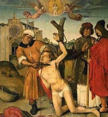 Imatge de l'execuci de sant Cugat