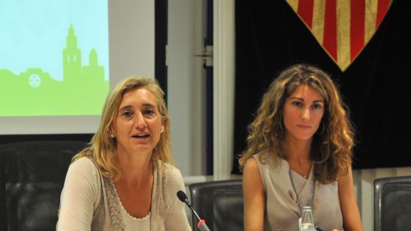 Susanna Pellicer i Blanca Moreno, durant la presentació /Font: Localpress