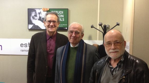D'esquerra a dreta, Josep Maria Balcells, Antoni Blanc i Arcadi Oliveres