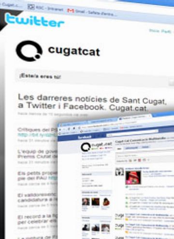 Cugat.cat t presncia a Twitter i Facebook