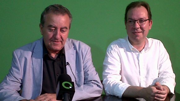 Jaume Massans, a l'esquerra, i David Hernndez durant la roda de premsa