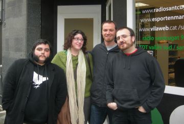 Els integrants de 'Vidal', en una visita a Cugat.cat