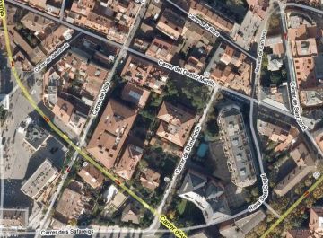 Vista aria dels carrers Vill i Doctor Murillo (Google Maps)