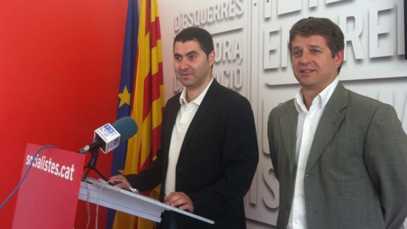 D'esquerra a dreta, el portaveu del PSC, Ferran Villaseor, i el regidor Pere Soler, en imatge d'arxiu