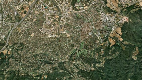 Vista aèria de Sant Cugat / Font: Google Maps