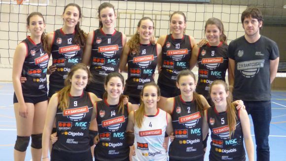 Arseni Llenas i les seves noies buscaran el ttol / Foto: Club Voleibol Sant Cugat