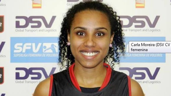 La jugadora brasilera del DSV-Voleibol Sant Cugat, Carla Moreira / Font: Rfevb.com