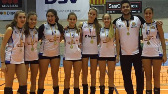 Eros Ortiz, amb la selecció comarcal de Barcelona 3 / Font: Club Voleibol Sant Cugat