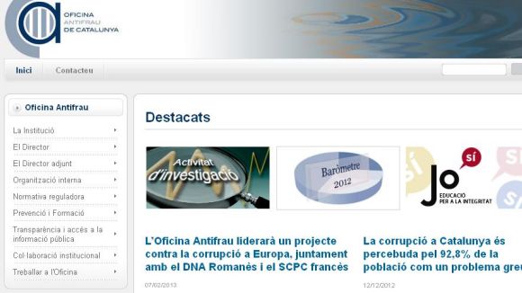Captura de la web de l'oficina / Font: Antifrau.cat