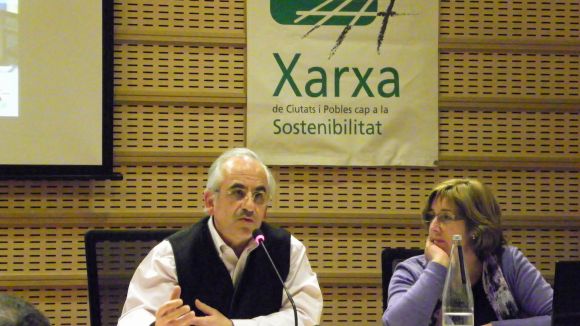 El regidor de Medi Ambient i Poltiques Ambientals, Joan Puigdomnech durant l'assamblea / Font: Premsa Ajuntament